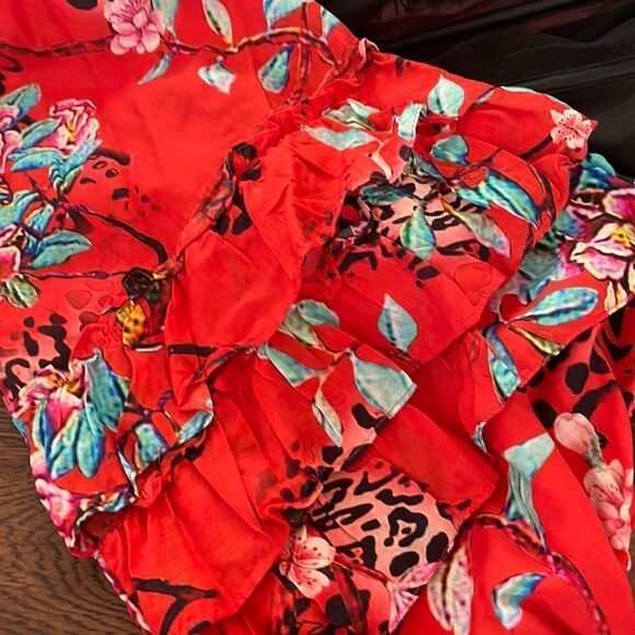 LULA SOUL RED FLORAL BLOUSE - Picture 4 of 11